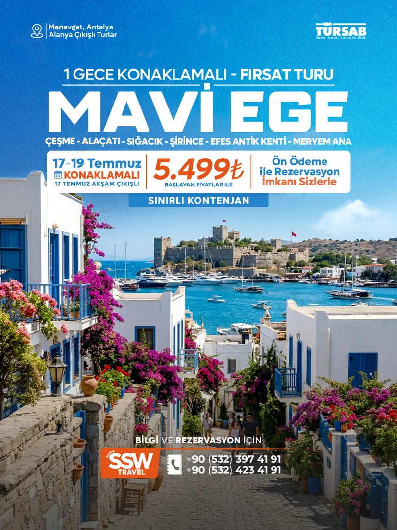 Mavi Ege Turu (Konaklamalı)