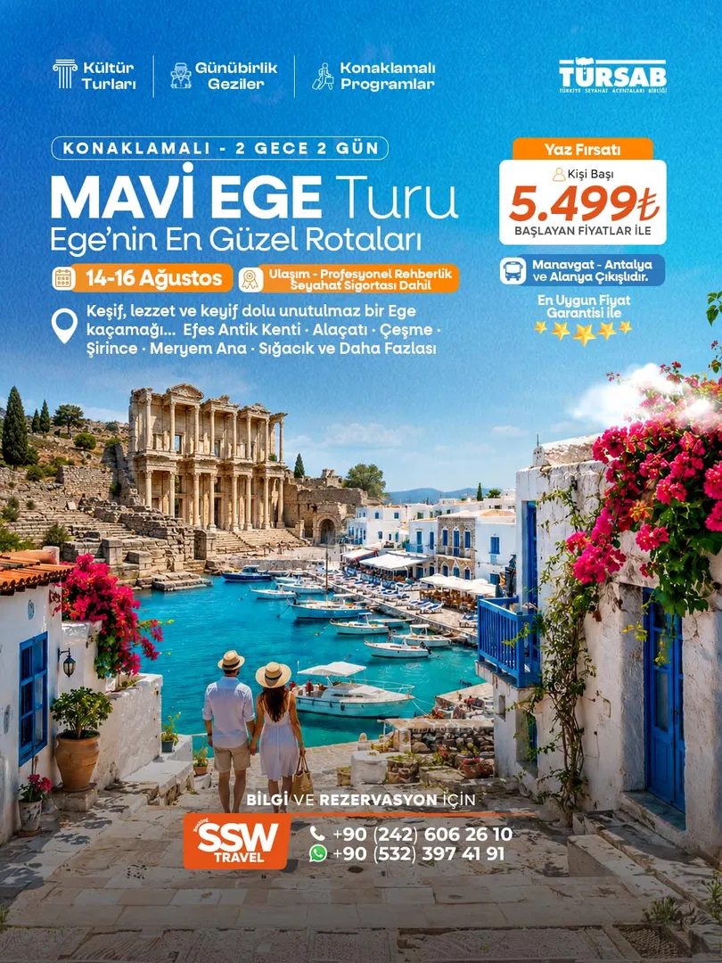 MAVİ EGE TURU (KONAKLAMALI)