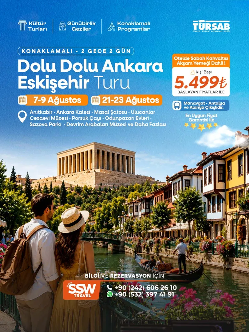 Ankara & Eskişehir Turu (1 Gece Konaklamalı)